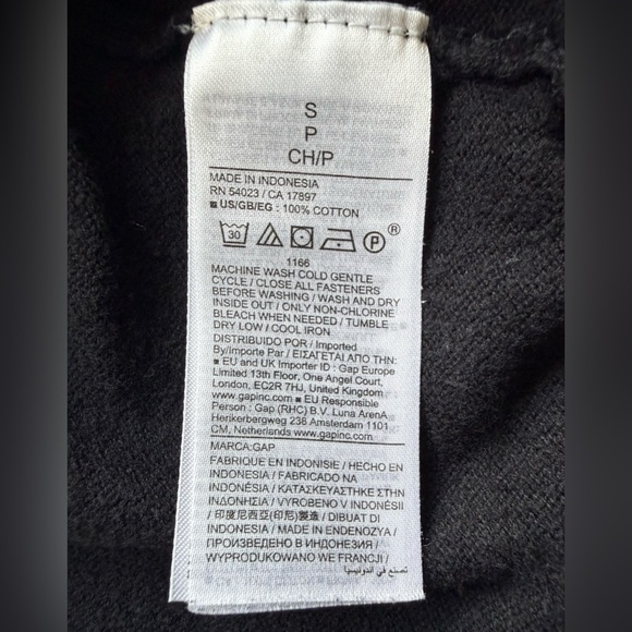 GAP Crewneck Cardigan Long Sleeve True Black Size S - Picture 10 of 13